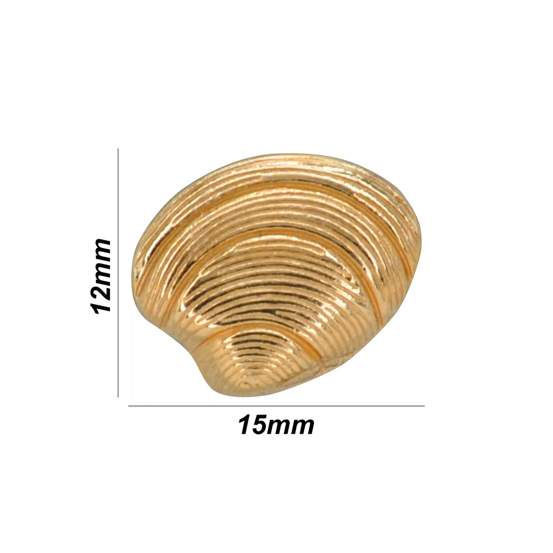 Seashell Metal Button | 15mm & 18mm