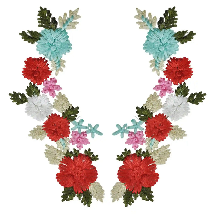 Embroidered Floral Applique Patch