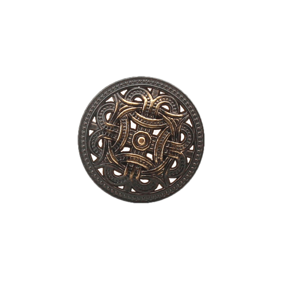 Baroque Design Embellished Metal Button( Pack of 8 Big + 8 Small)