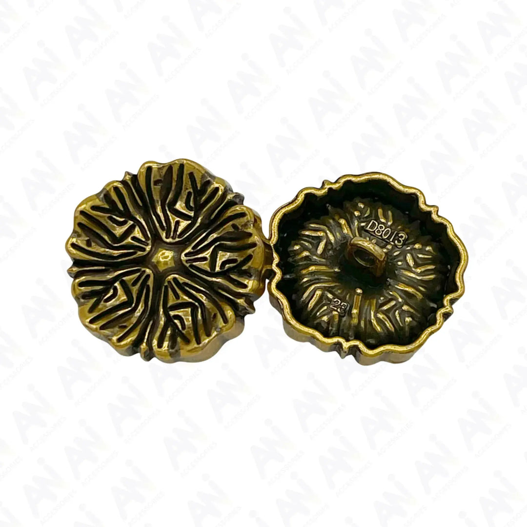 Blooming Beauty Metal Buttons | 18m, 20mm, 23mm