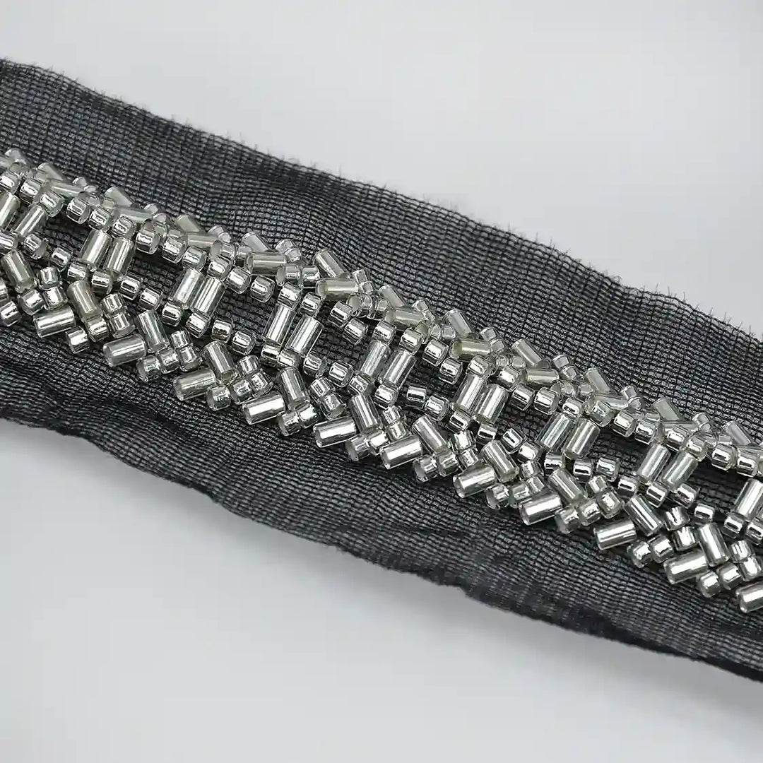 Glass Beaded Lace Trim - Cutdana