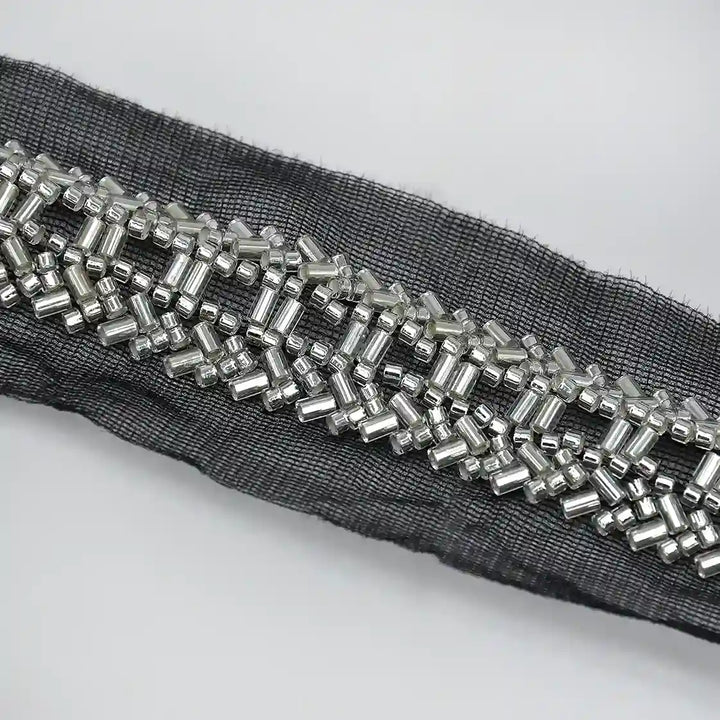 Glass Beaded Lace Trim - Cutdana