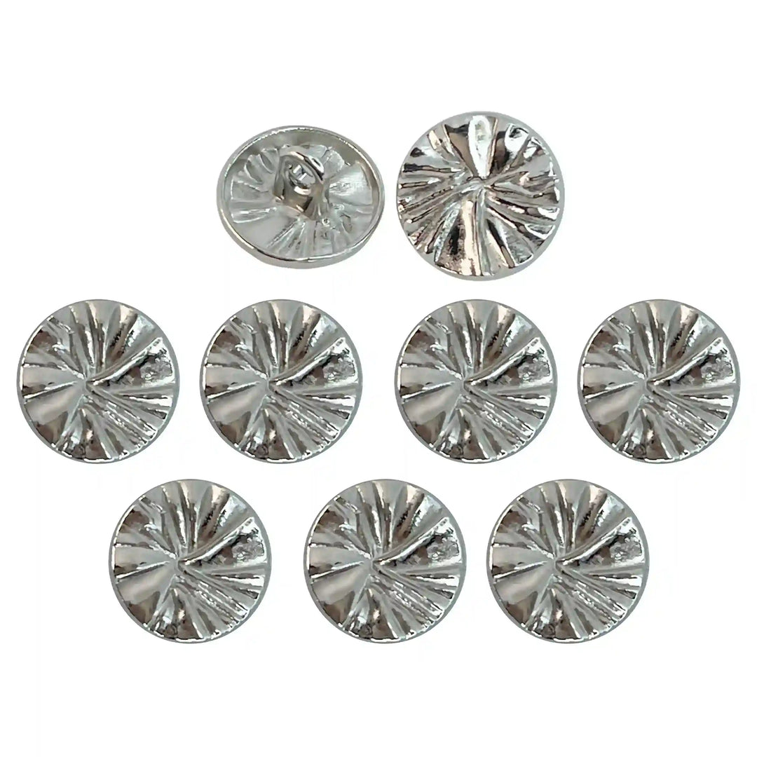 Radiant Ribbed Metal Buttons