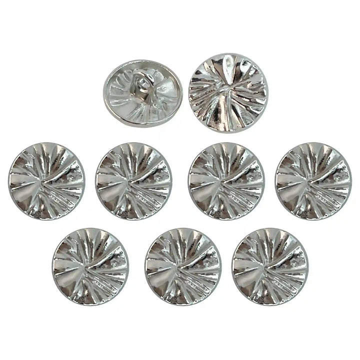 Radiant Ribbed Metal Buttons