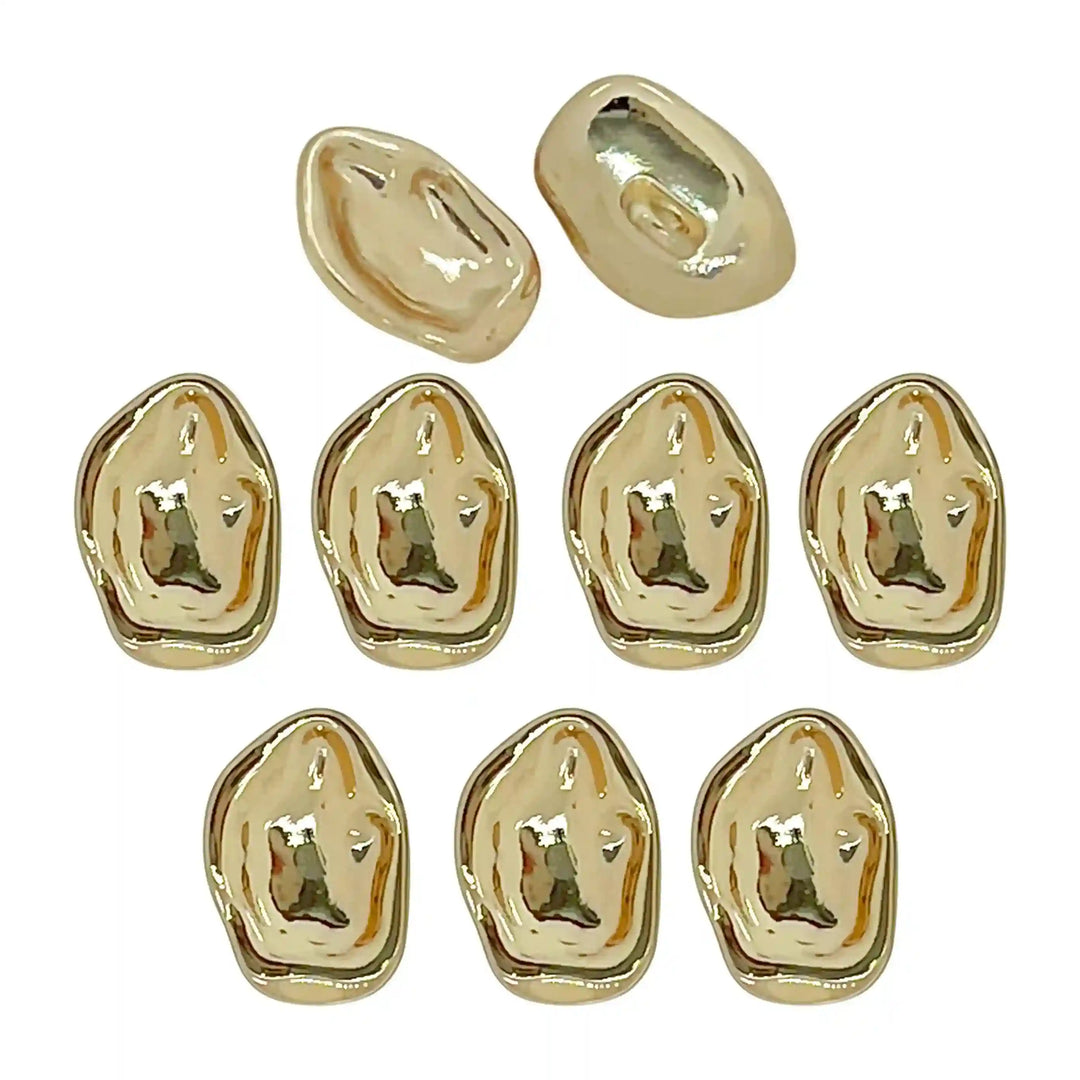 Irregular Shape Shirt Metal Buttons | 10mm(22L)