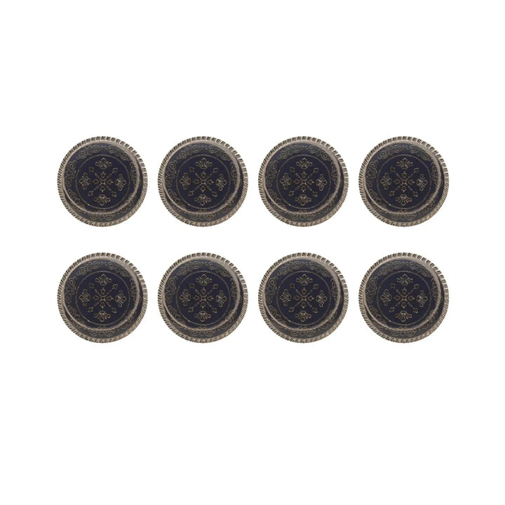 Ornate Metal Buttons with Floral Motif | 17mm(27L) & 21mm(34L)