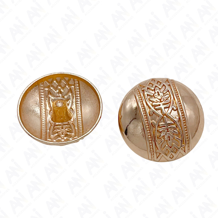 Etched Design Metal Buttons