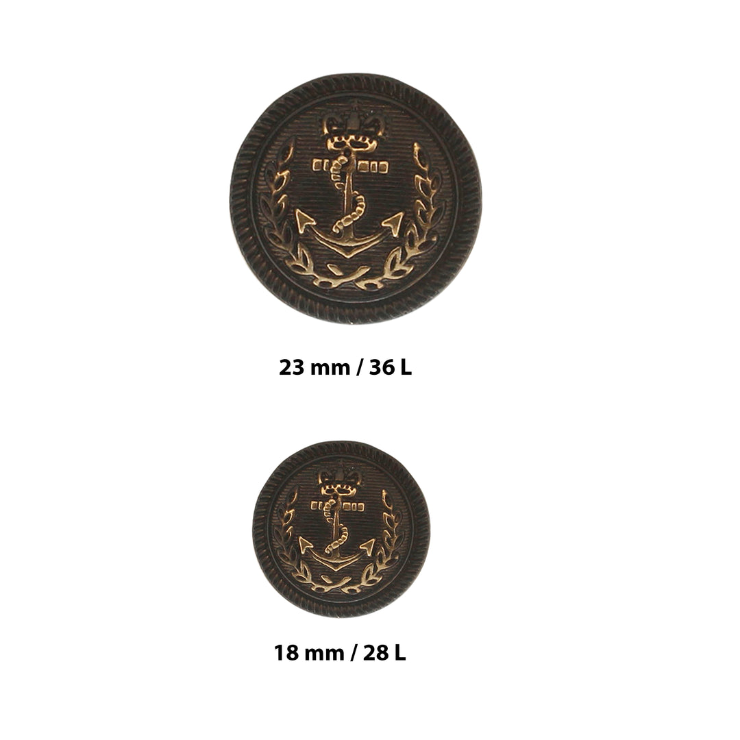 Seafaring Symbol Anchor Design Metal Buttons