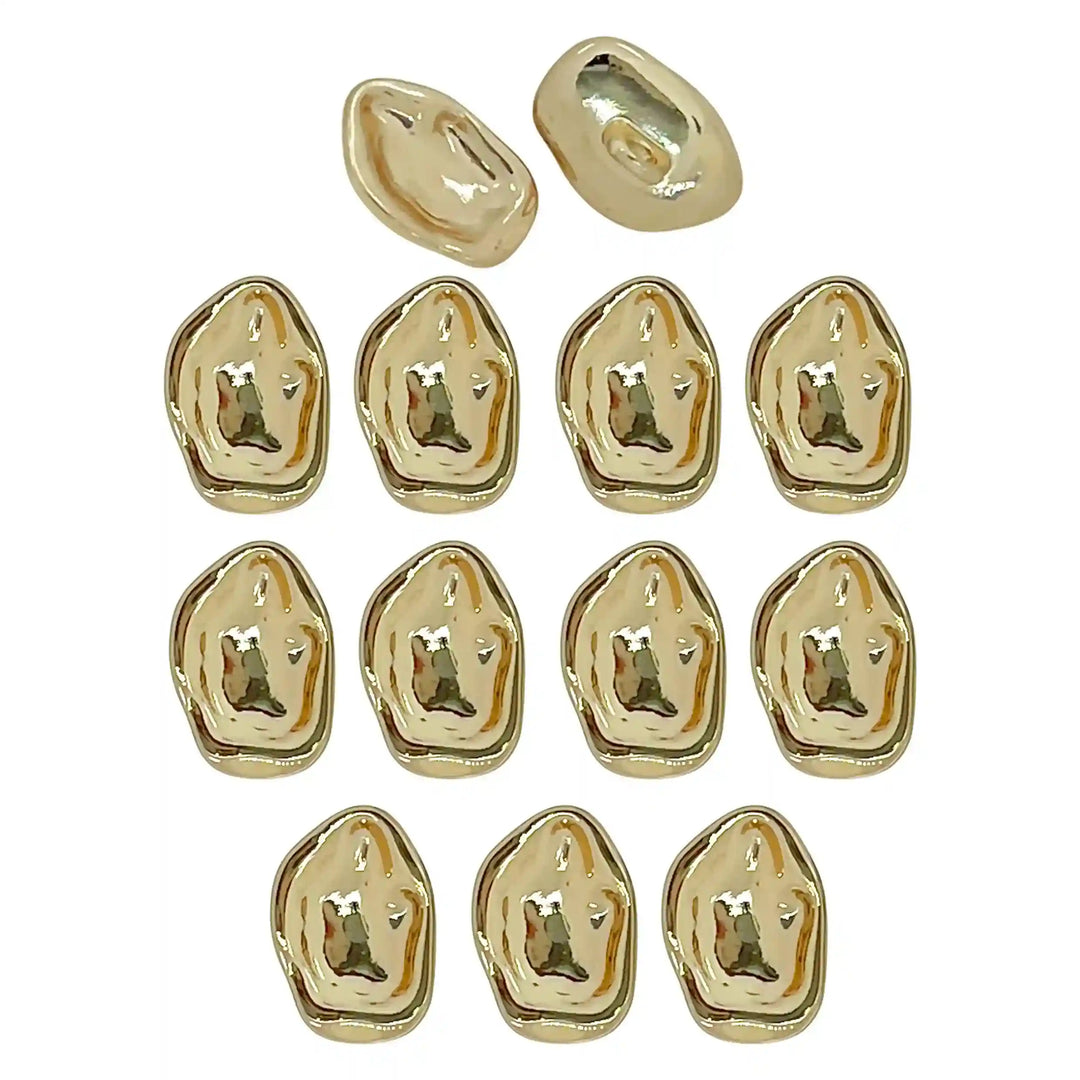 Irregular Shape Shirt Metal Buttons | 10mm(22L)