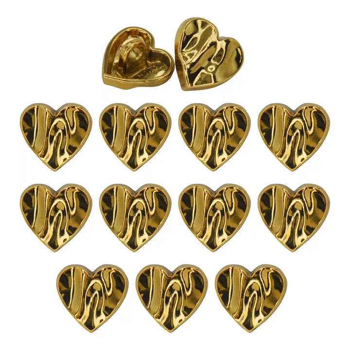 Glossy Heart Design Metal Button | 11mm(18L)