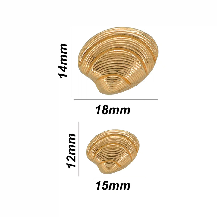 Seashell Metal Button | 15mm & 18mm