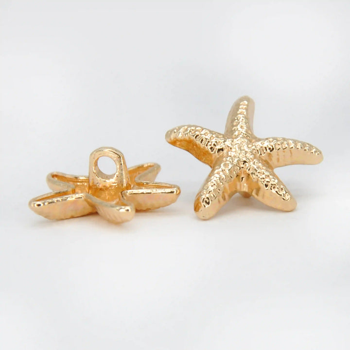Star Fish Gold Metal Buttons | 18mm