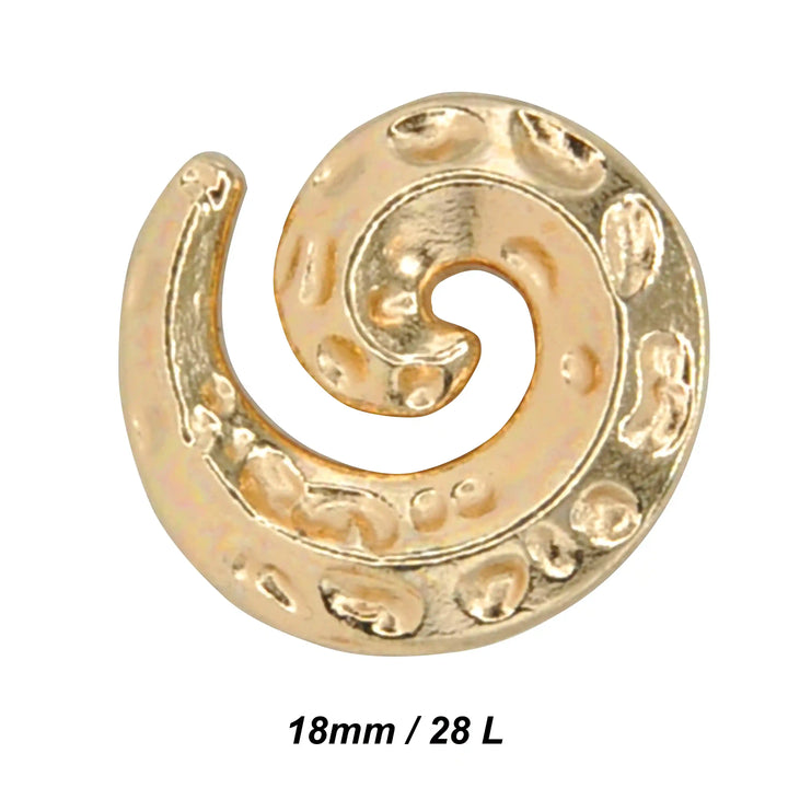 Hammered Spiral Button | 15mm & 18mm