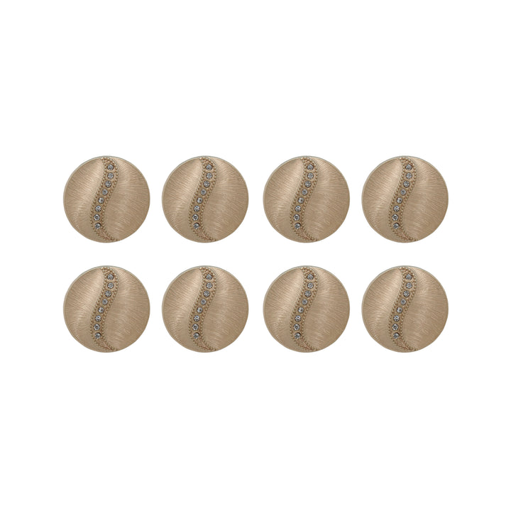 Decorative Metal Buttons with Rhinestone Accents