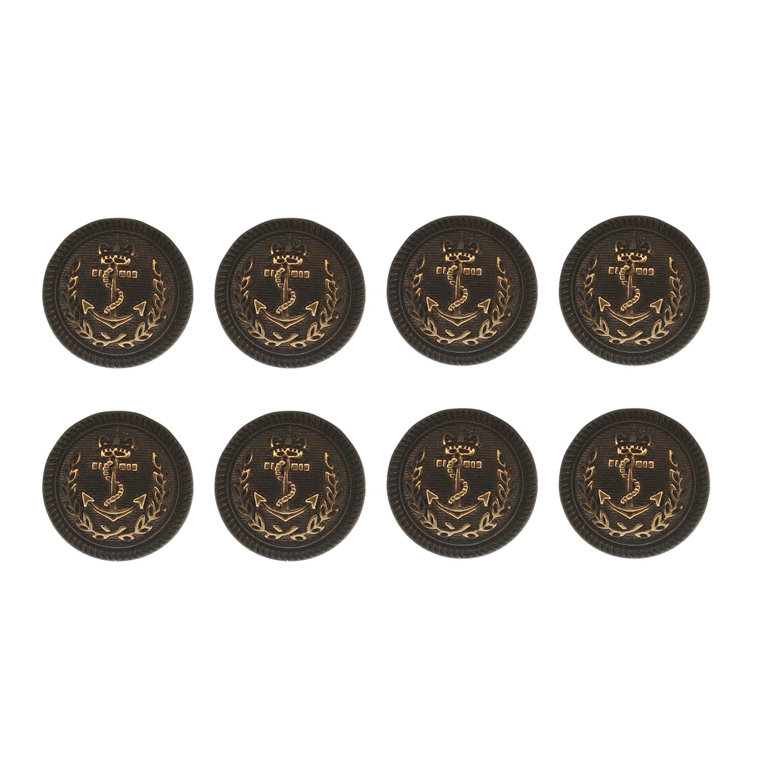 Seafaring Symbol Anchor Design Metal Buttons