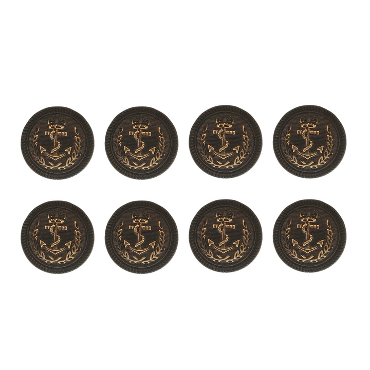 Seafaring Symbol Anchor Design Metal Buttons