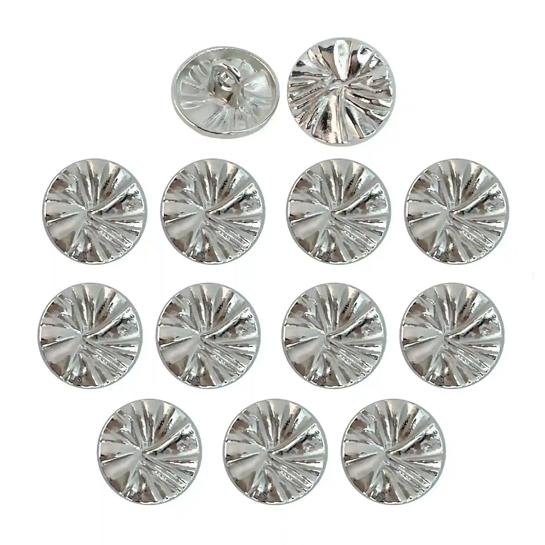 Radiant Ribbed Metal Buttons