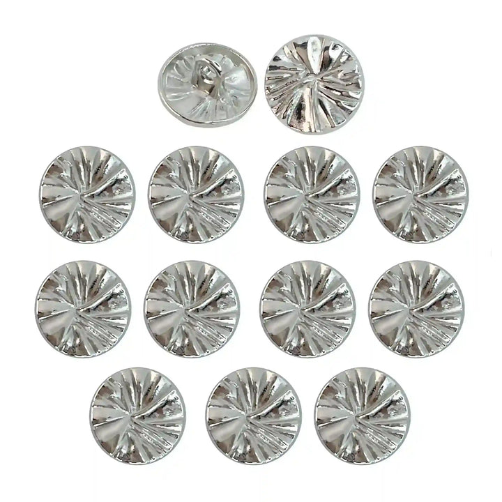 Radiant Ribbed Metal Buttons