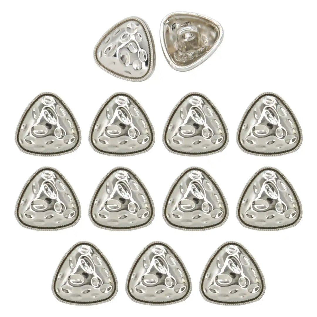 Round Triangle Hammered12mm Shirt Buttons