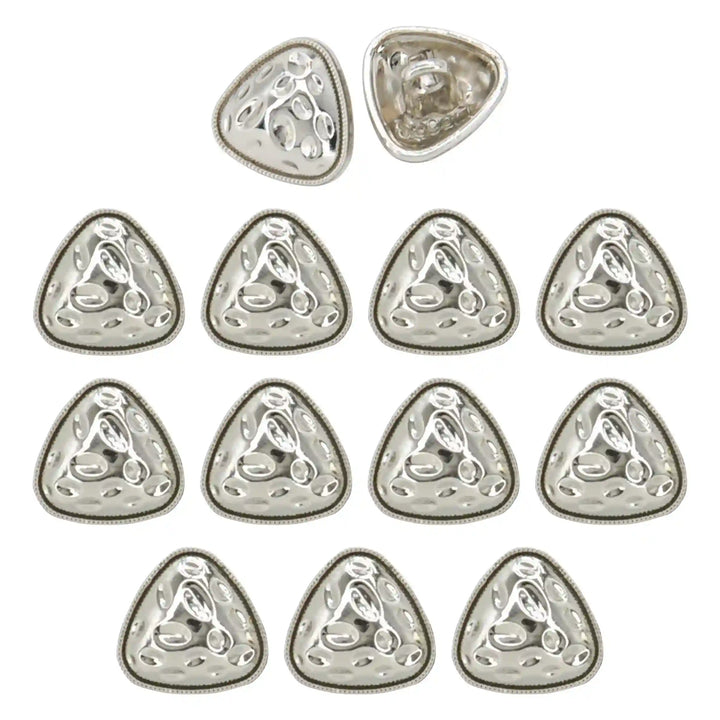 Round Triangle Hammered12mm Shirt Buttons