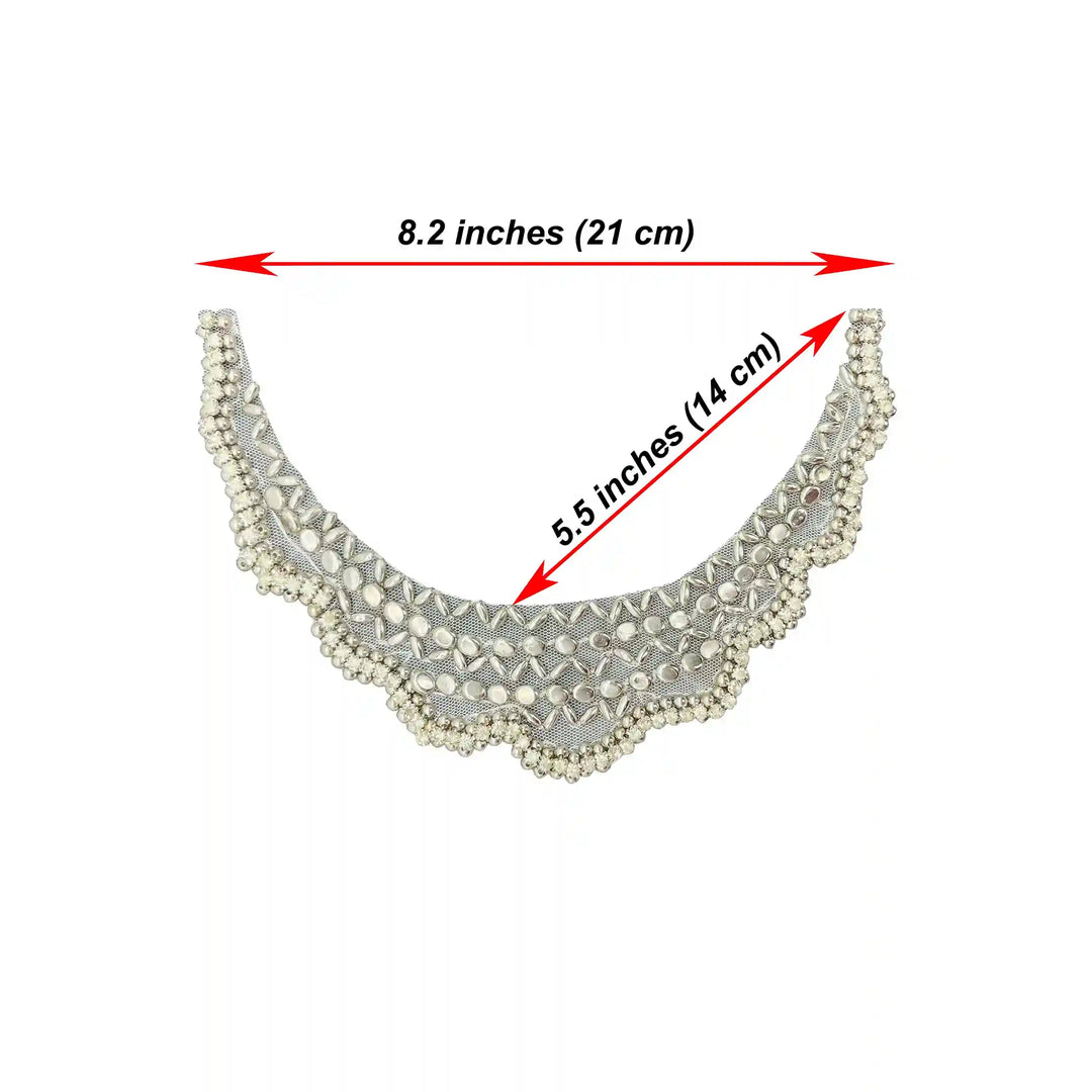 Beaded Round Neck Applique