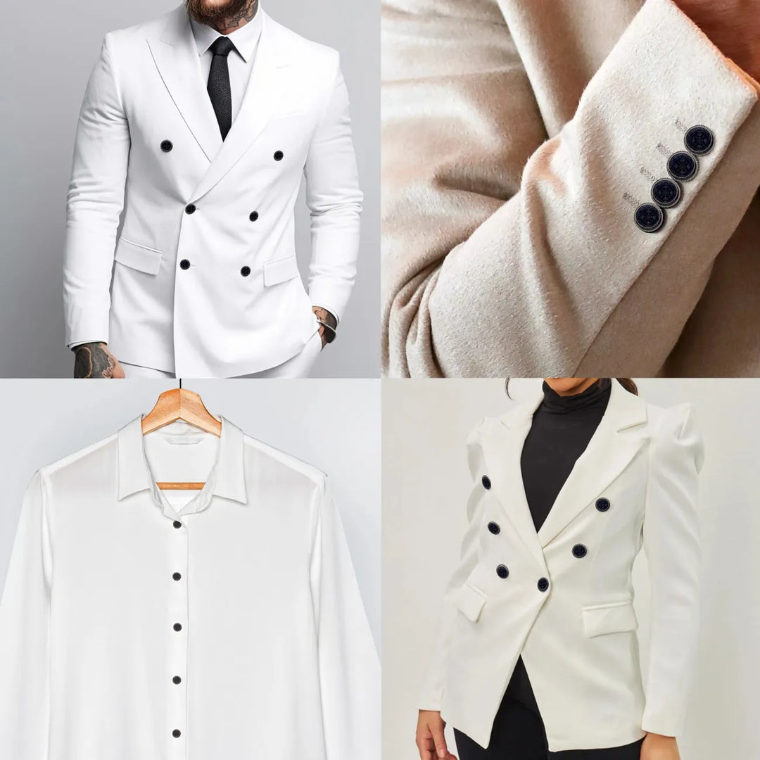 Ornate Metal Buttons with Floral Motif | 17mm(27L) & 21mm(34L)