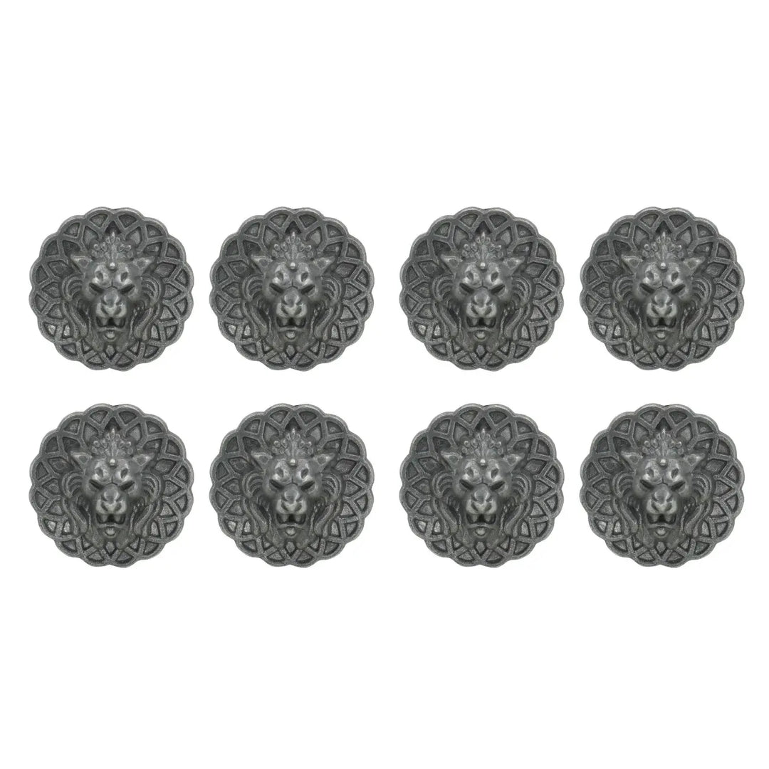 Lion Head Buttons for Clothing and Accessories | 18mm(28L) & 22mm(34L)