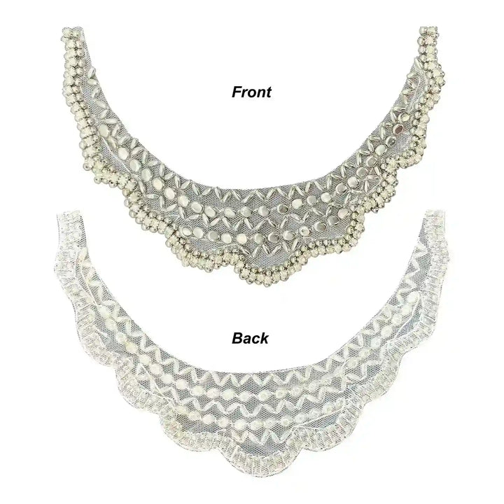 Beaded Round Neck Applique