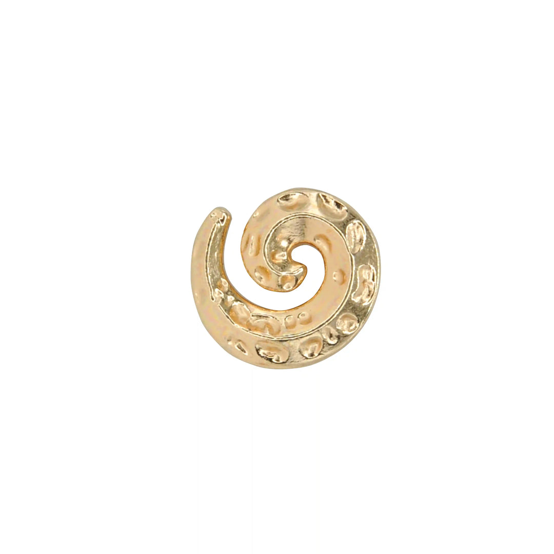 Hammered Spiral Button | 15mm & 18mm