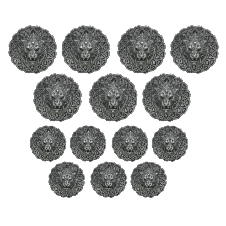 Lion Head Buttons for Clothing and Accessories