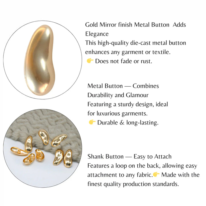 Metallic Bean Button | 33mm(52L)