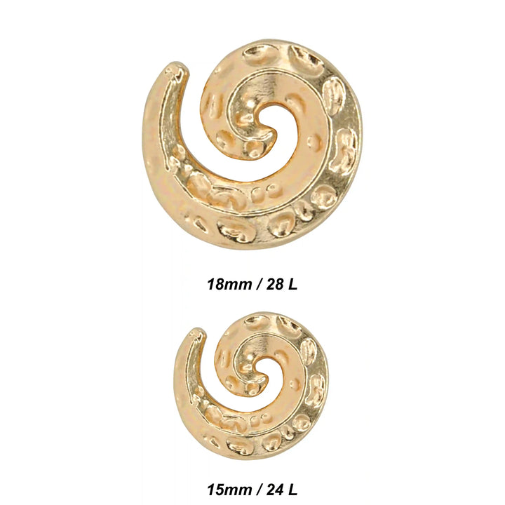 Hammered Spiral Button | 15mm & 18mm