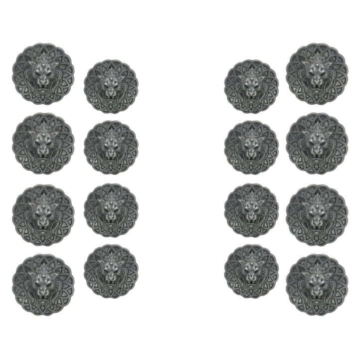 Lion Head Buttons for Clothing and Accessories