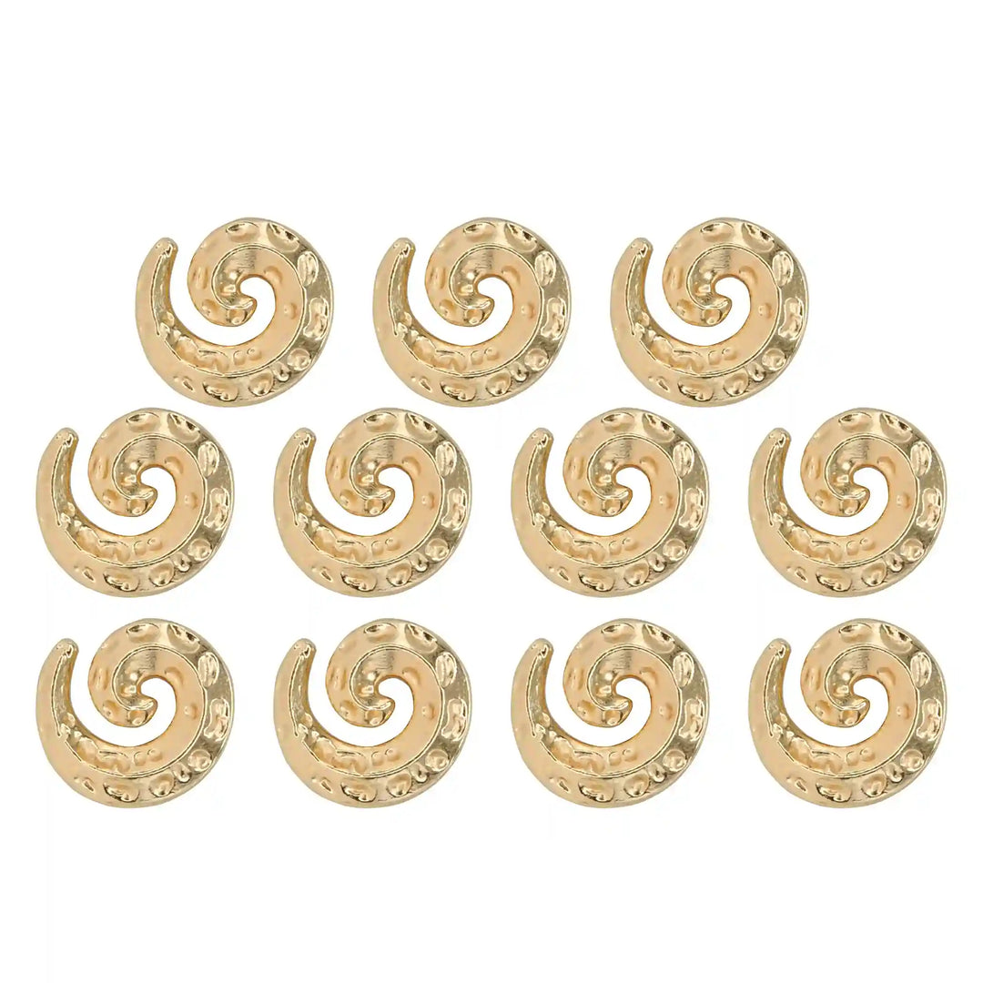 Hammered Spiral Button | 15mm & 18mm