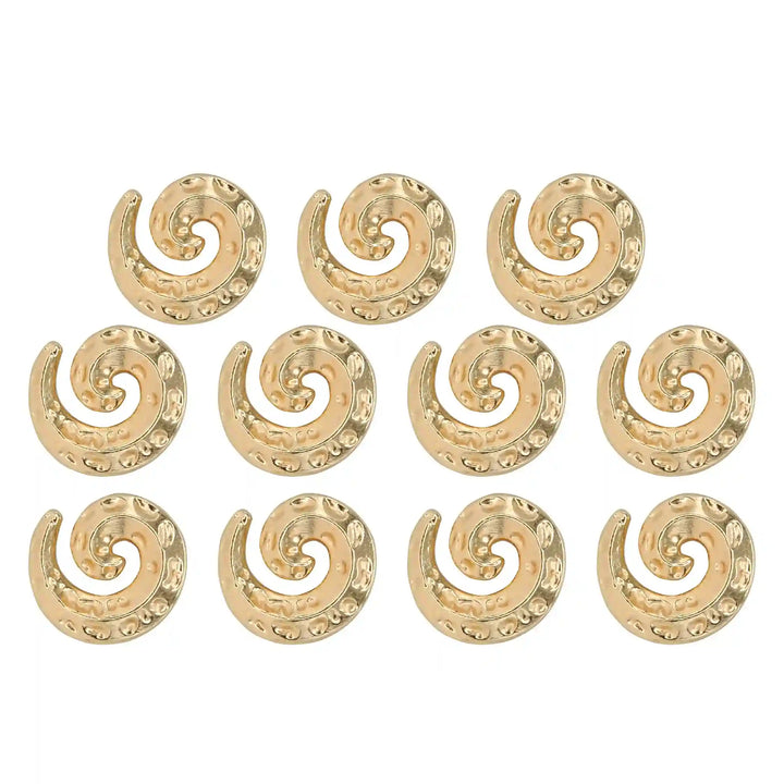 Hammered Spiral Button | 15mm & 18mm
