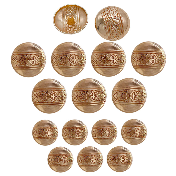 Etched Design Metal Buttons