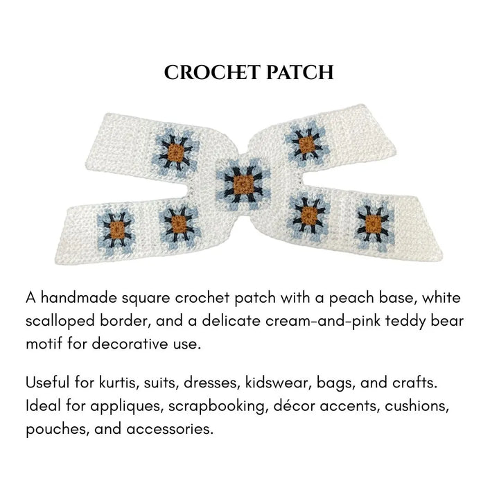 X-Shaped Granny Square Crochet Patch