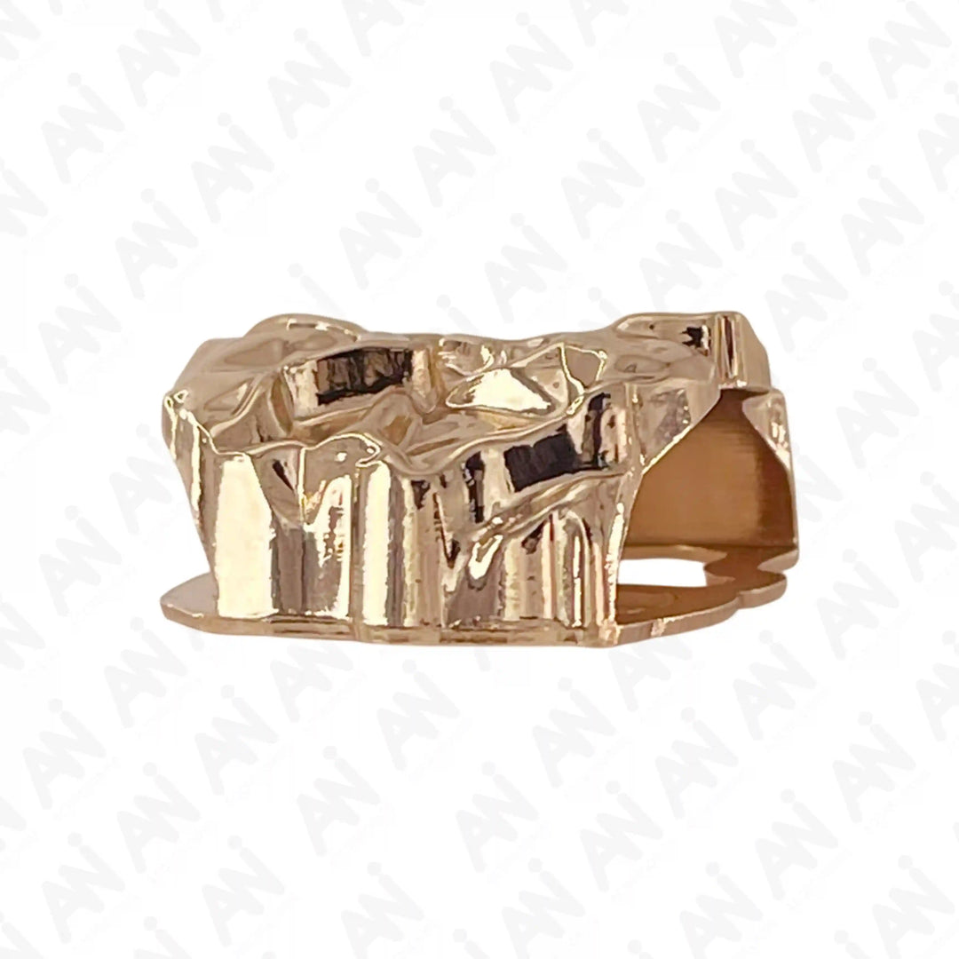 Ani Accessories Aurelian Design Shard Buckle on the white background to show the thickness.