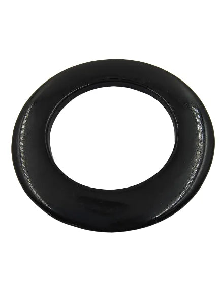  Ani Accessories Black Ring Abs Buckle Backside image view in a white background.