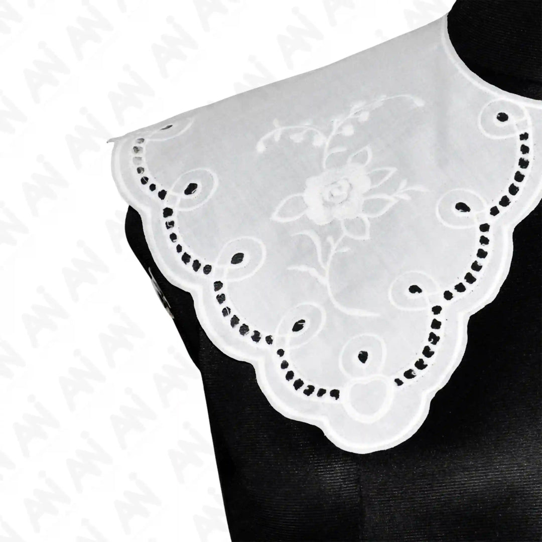 Ani Accessories Broderie Neckline Anglaise Collar adding elegant charm to women dresses and festive outfits
