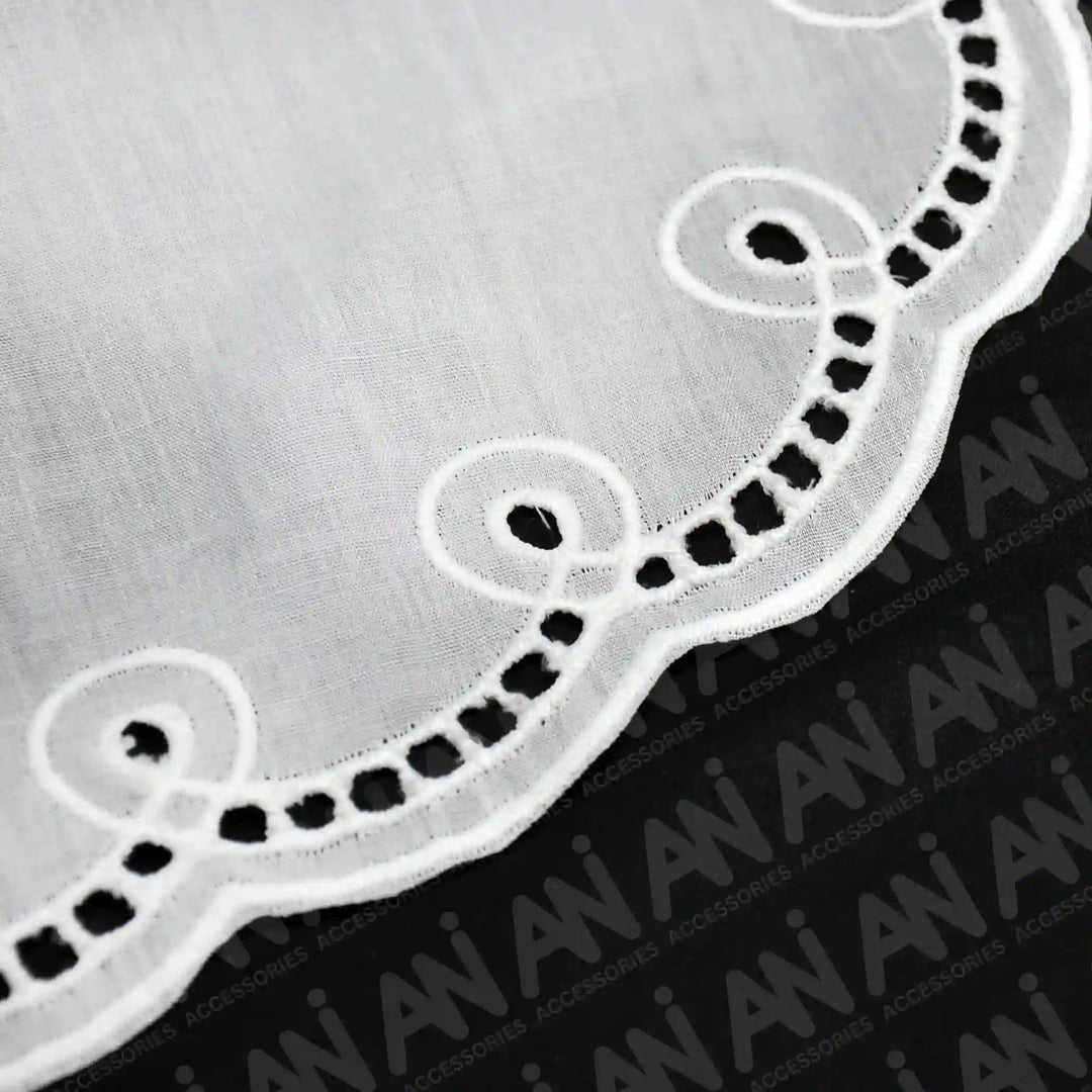 Ani Accessories Broderie Neckline Anglaise Collar crafted for refined ethnic and modern outfit upgrades