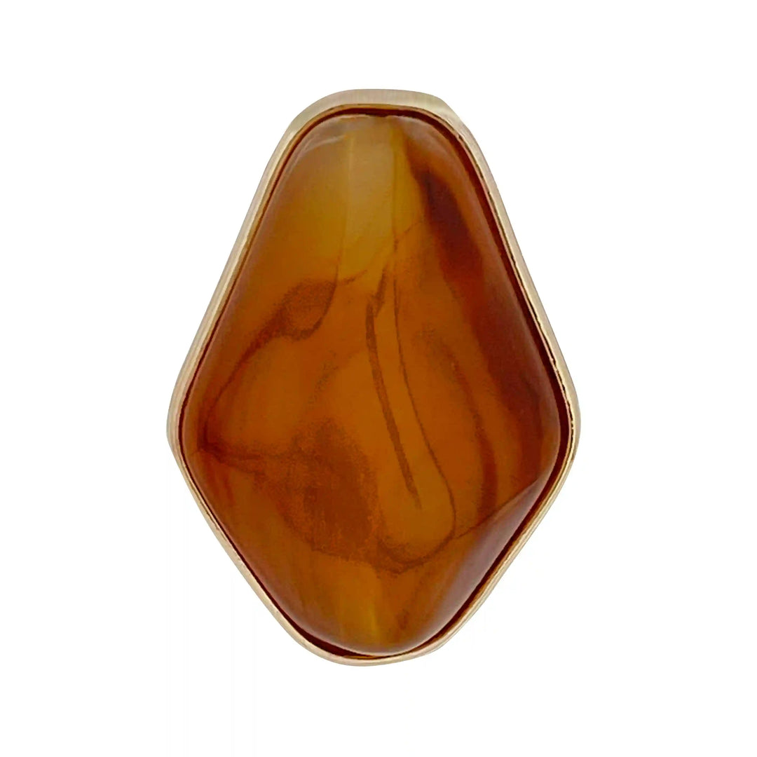 Ani Accessories Brown Amber Marbled Metal Buckle Zooming image in the white background.