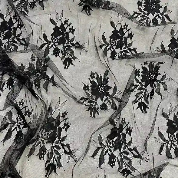 Ani Accessories Chantilly lace French fabric floral corded 58 inch for luxury garments and styling