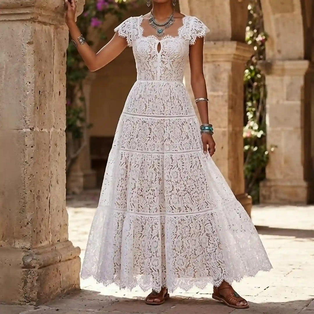 Ani Accessories Chantilly lace floral design dyeable fabric 22 inch elegant lace for bridal and fashion wear