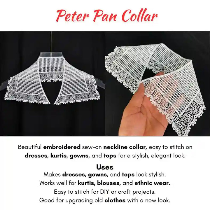 Ani Accessories Chelsea Peter Pan collar for kid with elegant lace design for birthday dresses