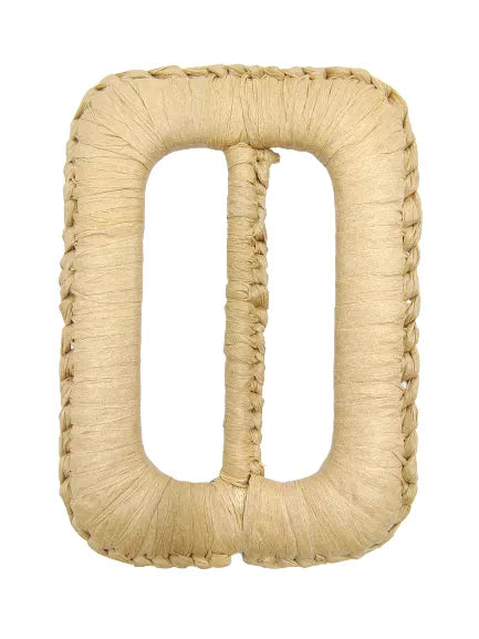 Ani Accessories Classic Fully Braided Raffia Handmade Adjustable Buckle zooming image in a white background
