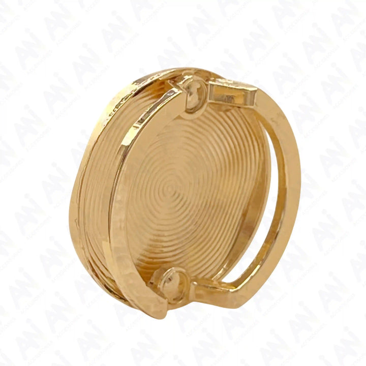 Ani Accessories Concentric Circle Gold Metal Buckle  from backside image.