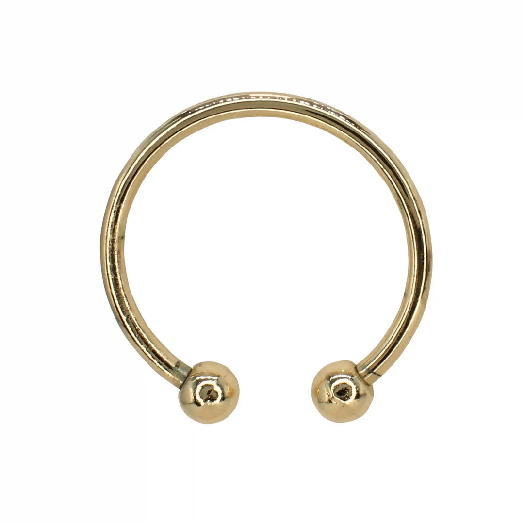  Buy Now Ani Accessories Curved Circular Elegance  Gold  Metal Buckle  in the zooming white background to show the reflection of the metal buckle.