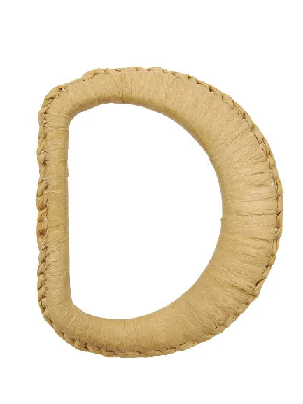  Buy Now Ani Accessories D-Shape Raffia Handmade Buckle on a white background