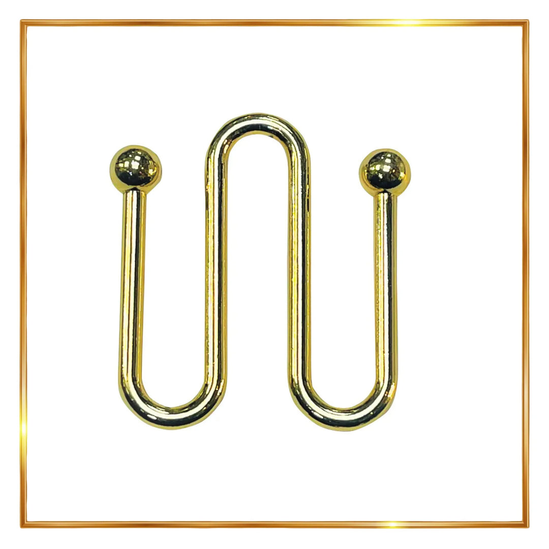 Ani Accessories Double loop golden metal buckle back image of the buckle  in the white background